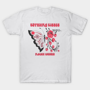 Flowers Wishes Butterfly Wings Best Gift For Mothers day T-Shirt